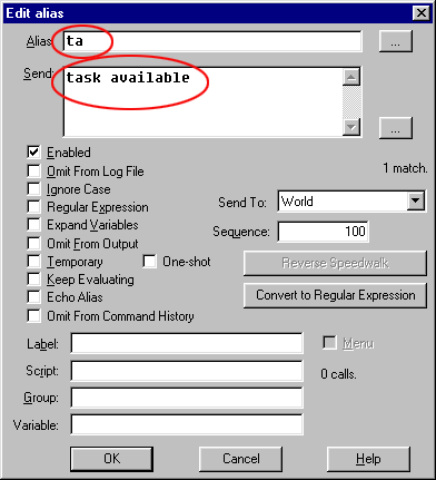Edit an alias