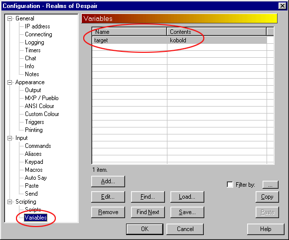 Variables