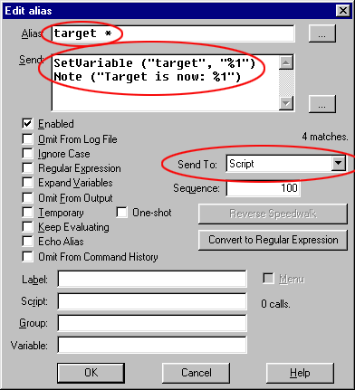 Targetting alias